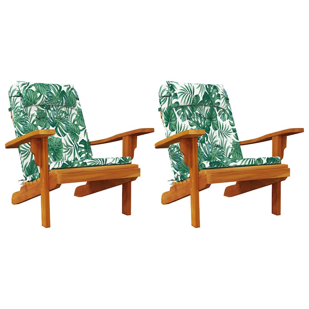 Cuscino per Sedia 2 pcs Verde 58 x 77 x 4.5 cm Tessuto Oxford