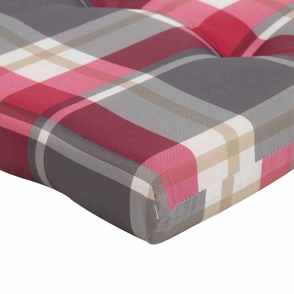 Cuscino per Sedia 2 pcs Motivo a quadri rosso 58 x 77 x 4.5 cm