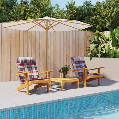 Cuscino per Sedia 2 pcs Motivo a quadri rosso 58 x 77 x 4.5 cm