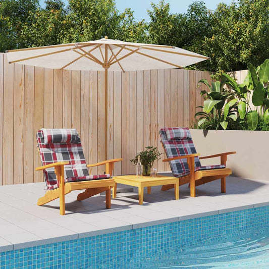 Cuscino per Sedia 2 pcs Motivo a quadri rosso 58 x 77 x 4.5 cm