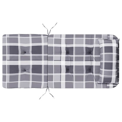 Cuscini Sedia Adirondack 2 pz a Quadri Grigio in Tessuto Oxford | homemem39