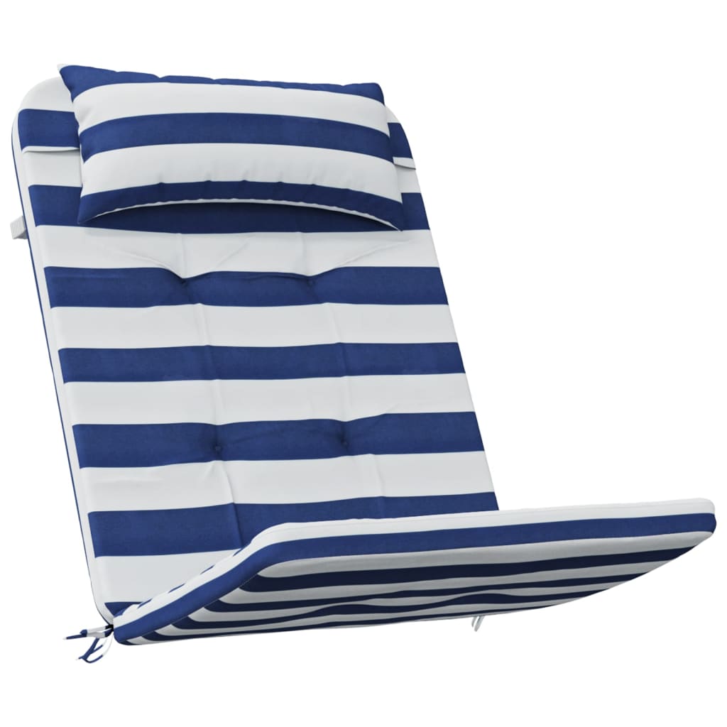 Cuscini Sedia Adirondack 2pz Strisce Bianche Blu Tessuto Oxford | homemem39