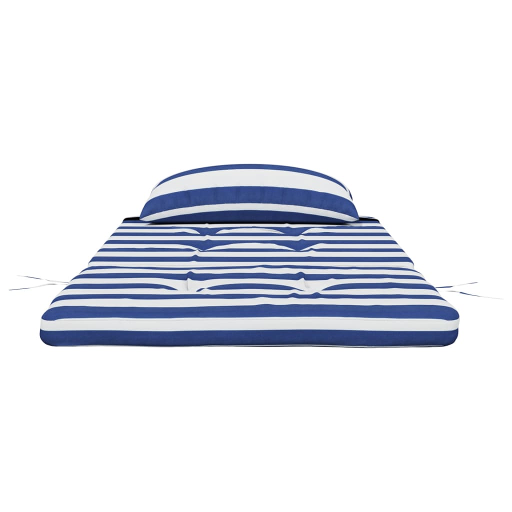 Cuscini Sedia Adirondack 2pz Strisce Bianche Blu Tessuto Oxford | homemem39
