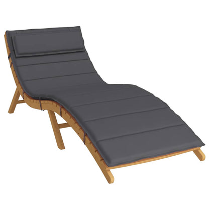 Cuscino per Lettino Antracite 180x60x4 cm in Tessuto Oxford | homemem39