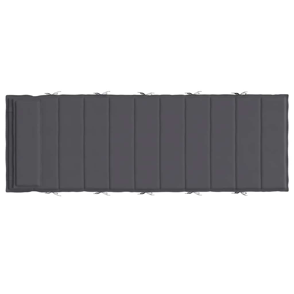 Cuscino per Lettino Antracite 180x60x4 cm in Tessuto Oxford | homemem39