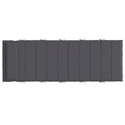Cuscino per Lettino Antracite 180x60x4 cm in Tessuto Oxford | homemem39