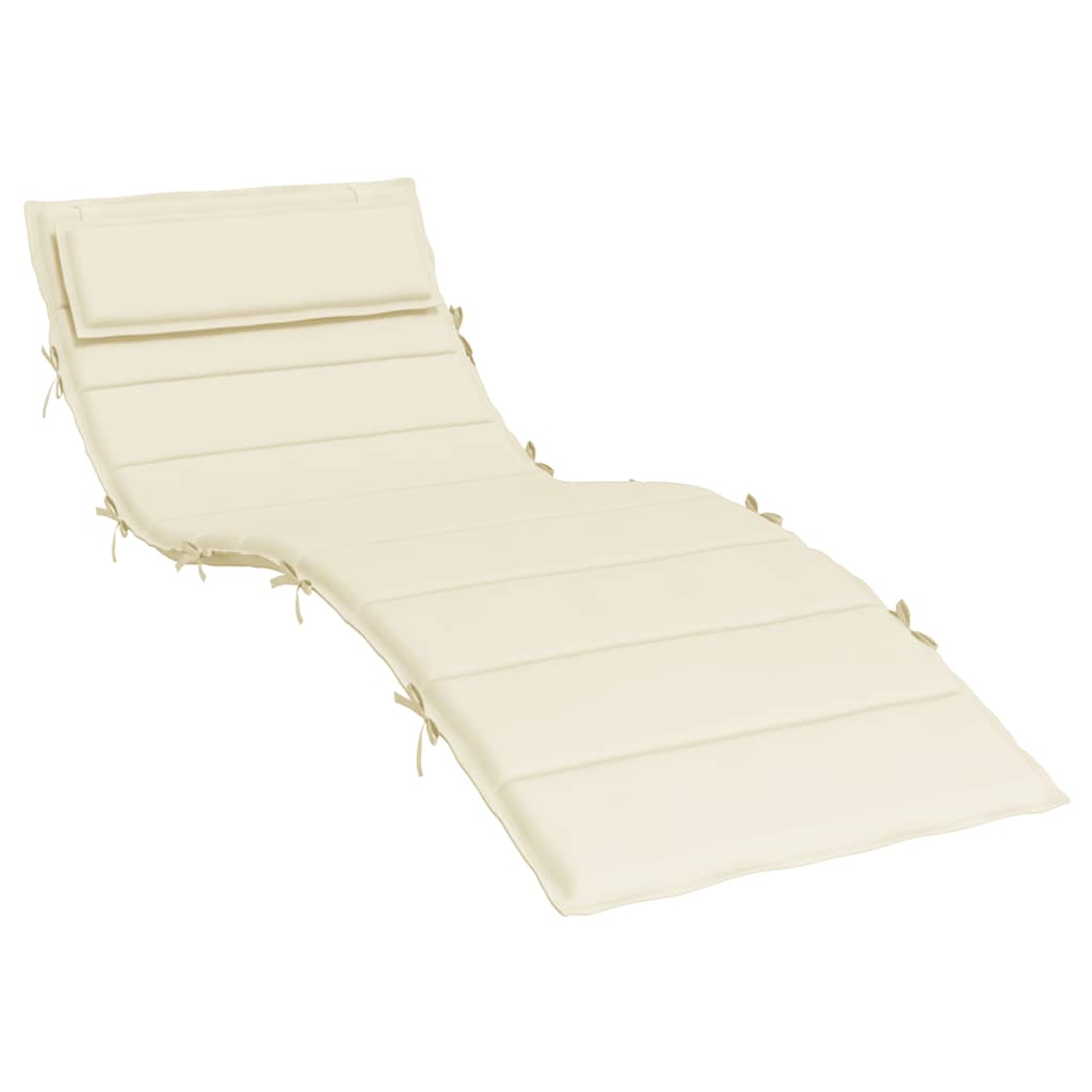Cuscino per Lettino Crema 180x60x4 cm in Tessuto Oxford | homemem39