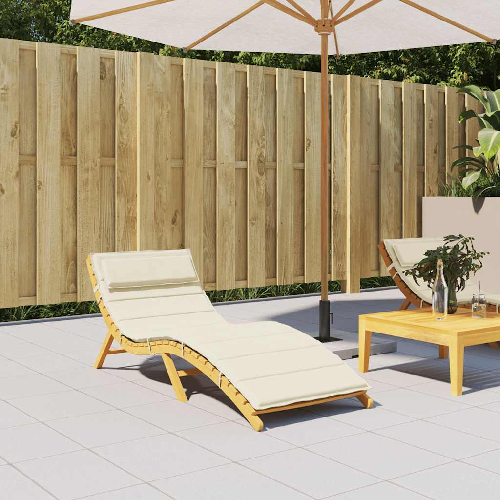 Cuscino per Lettino Crema 180x60x4 cm in Tessuto Oxford | homemem39