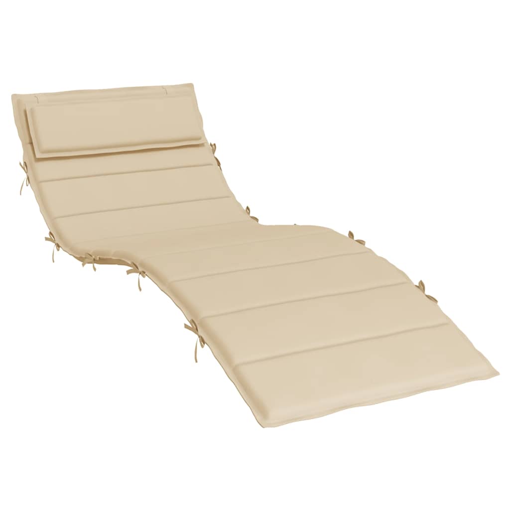 Cuscino per Lettino Beige 180x60x4 cm in Tessuto Oxford | homemem39