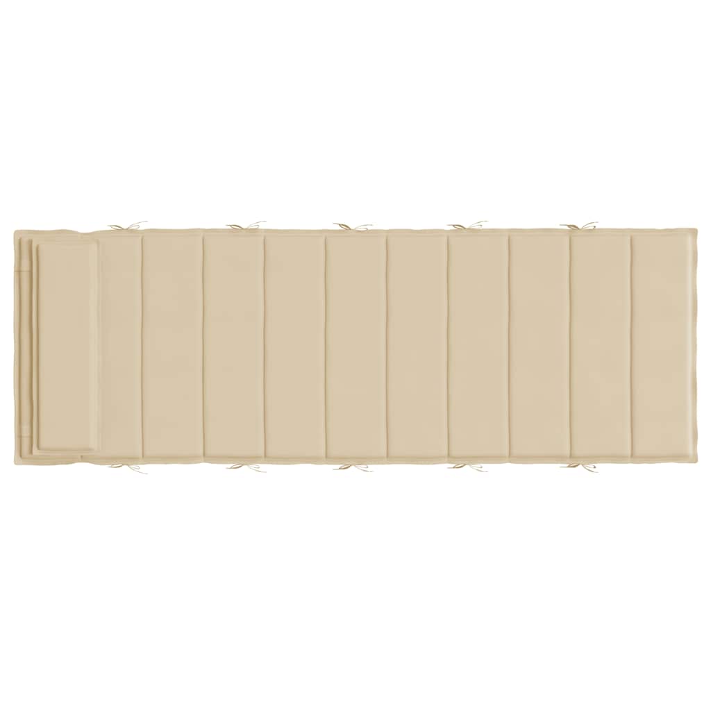 Cuscino per Lettino Beige 180x60x4 cm in Tessuto Oxford | homemem39