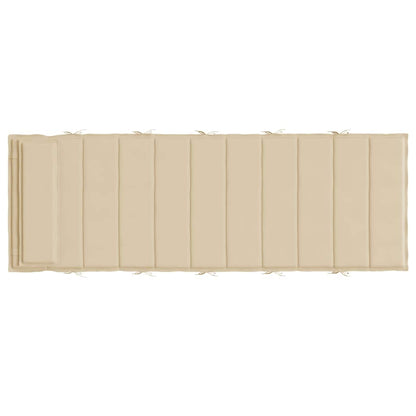 Cuscino per Lettino Beige 180x60x4 cm in Tessuto Oxford | homemem39