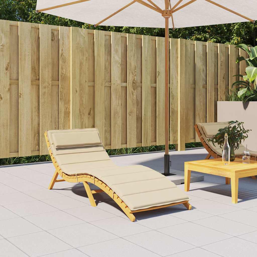 Cuscino per Lettino Beige 180x60x4 cm in Tessuto Oxford | homemem39
