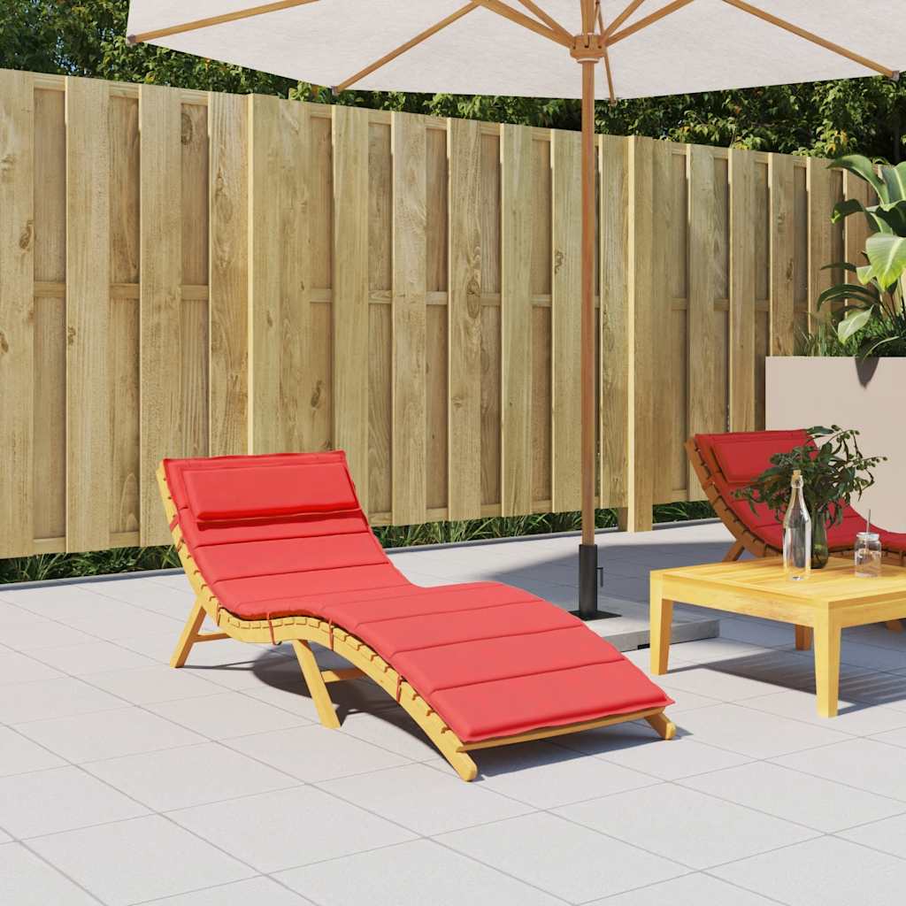 Cuscino per Lettino Rosso 180x60x4 cm in Tessuto Oxford | homemem39