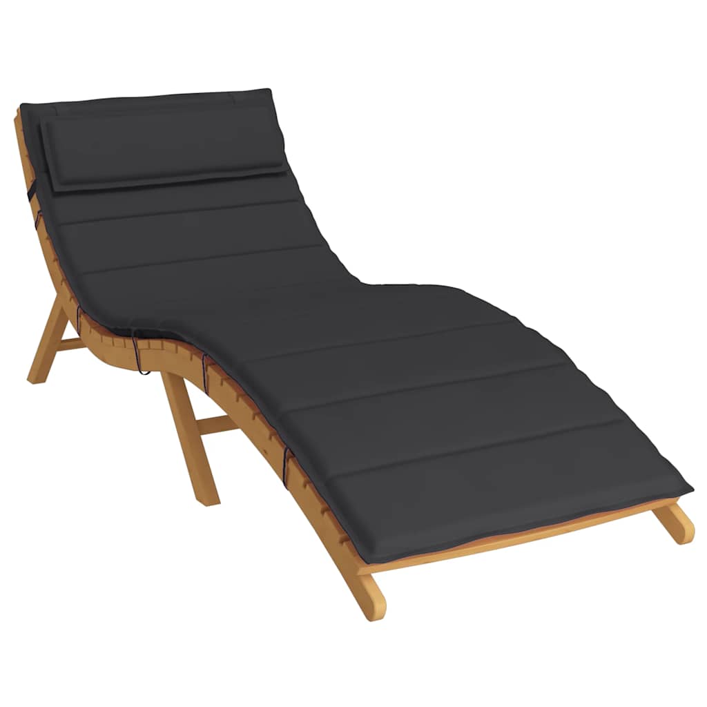 Cuscino per Lettino Nero 180x60x4 cm in Tessuto Oxford | homemem39