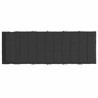 Cuscino per Lettino Nero 180x60x4 cm in Tessuto Oxford | homemem39