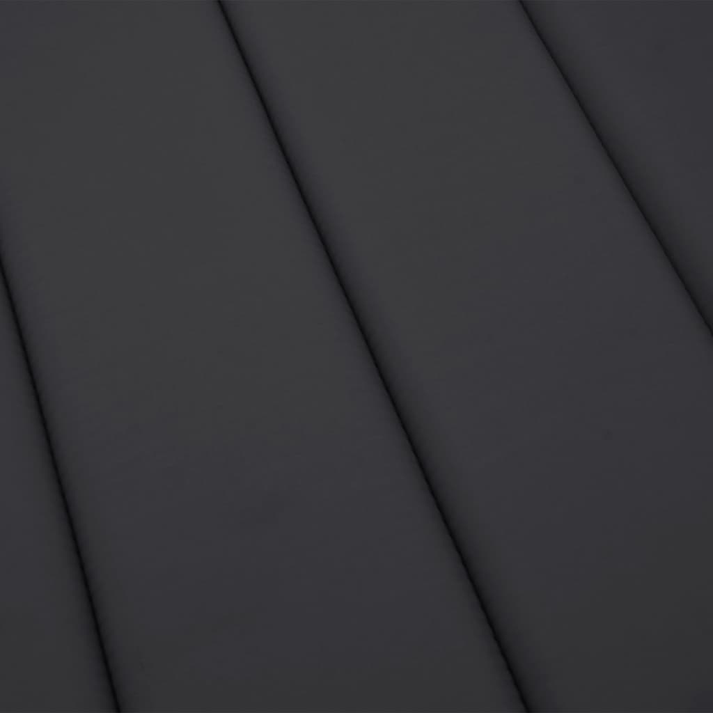 Cuscino per Lettino Nero 180x60x4 cm in Tessuto Oxford | homemem39