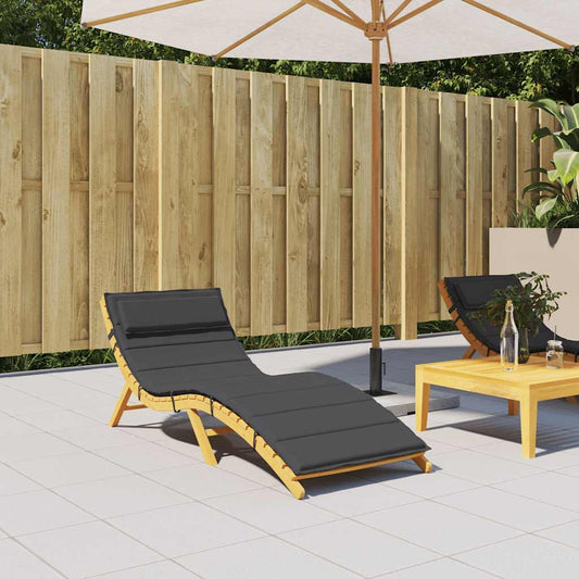 Cuscino per Lettino Nero 180x60x4 cm in Tessuto Oxford | homemem39