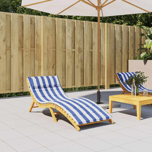 Cuscino per Lettino Righe Bianche e Blu 180x60x4 Tessuto Oxford | homemem39