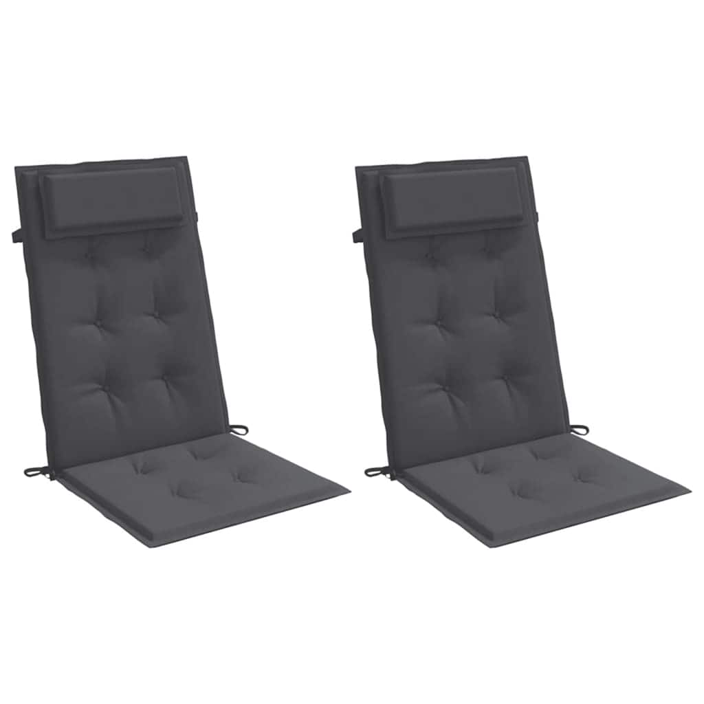 Cuscini per Sedia con Schienale Alto 2 pz Tessuto Oxford