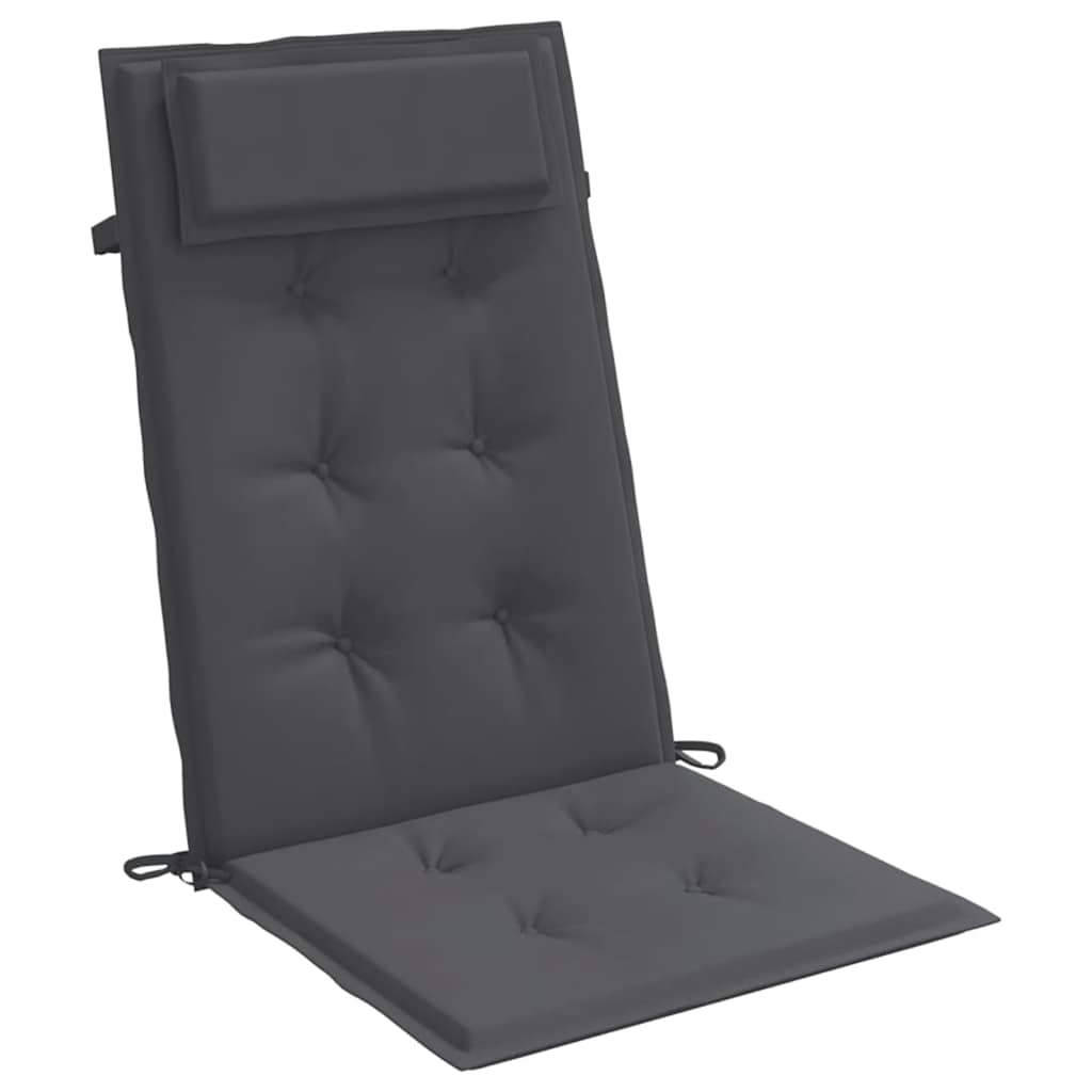 Cuscini per Sedia Schienale Alto 4 pz Antracite Tessuto Oxford | homemem39