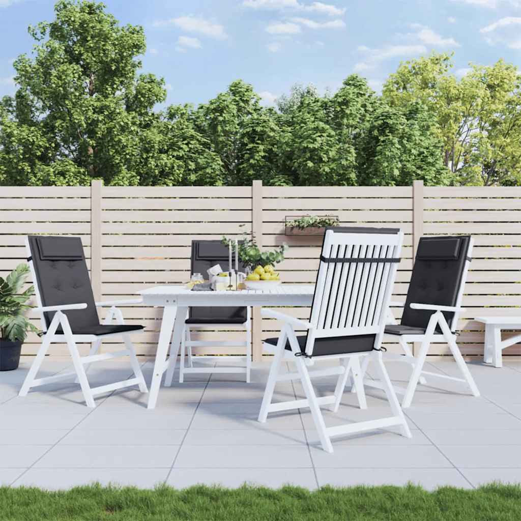 Cuscini per Sedia Schienale Alto 4 pz Antracite Tessuto Oxford | homemem39
