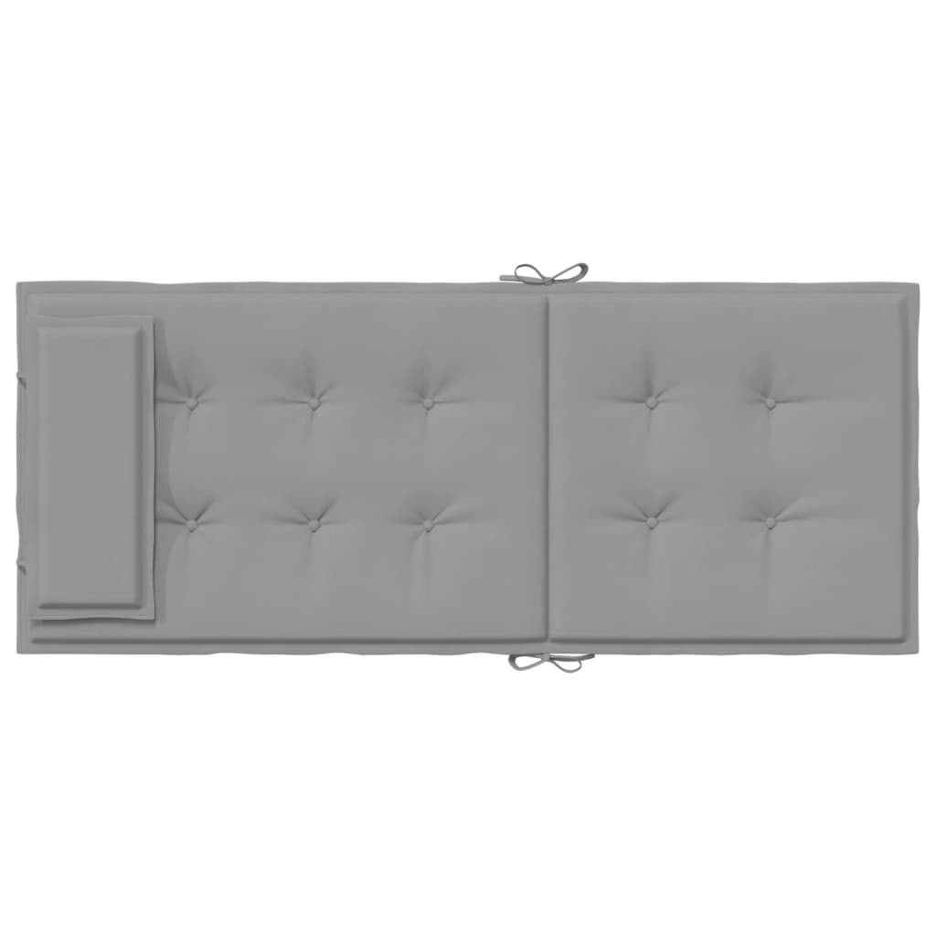 Cuscini per Sedia Schienale Alto 2 pz Grigio Tessuto Oxford - homemem39