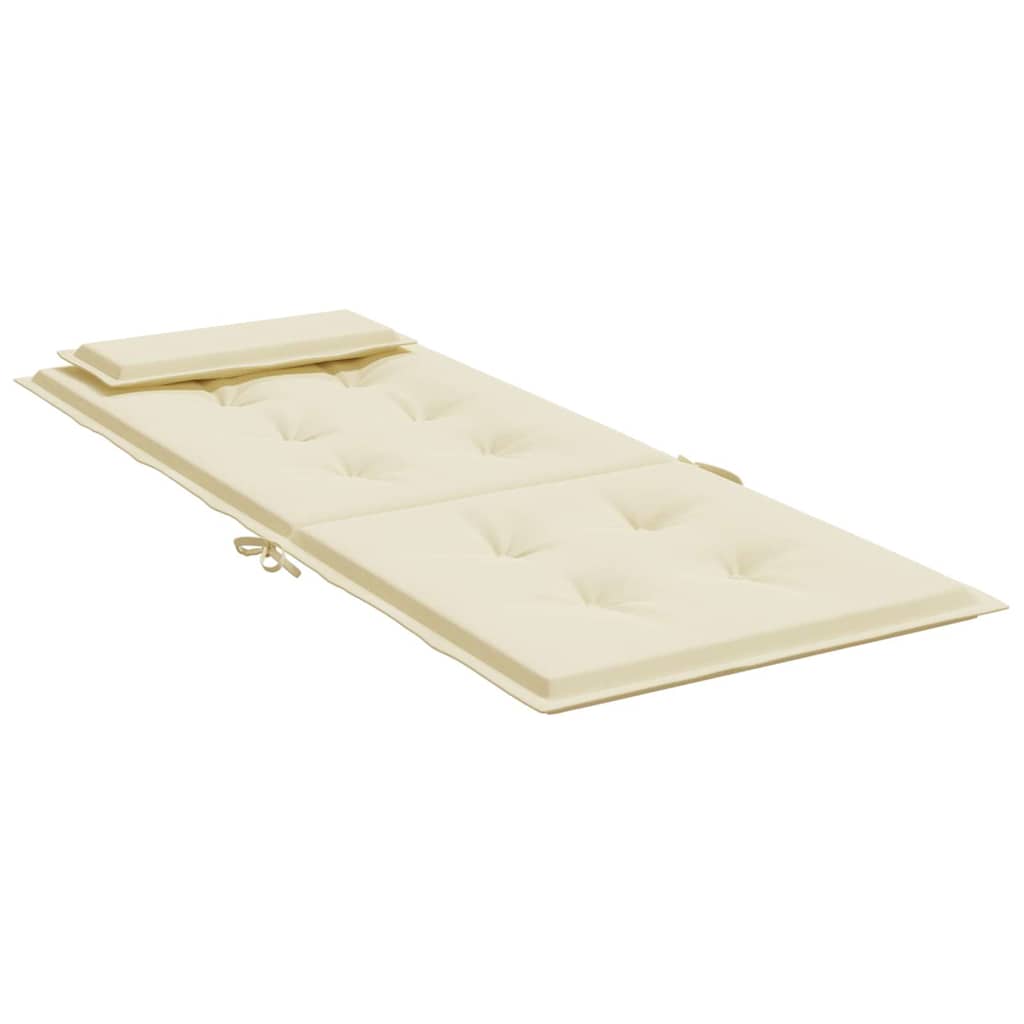 Cuscini per Sedia con Schienale Alto 2 pz Crema Tessuto Oxford | homemem39