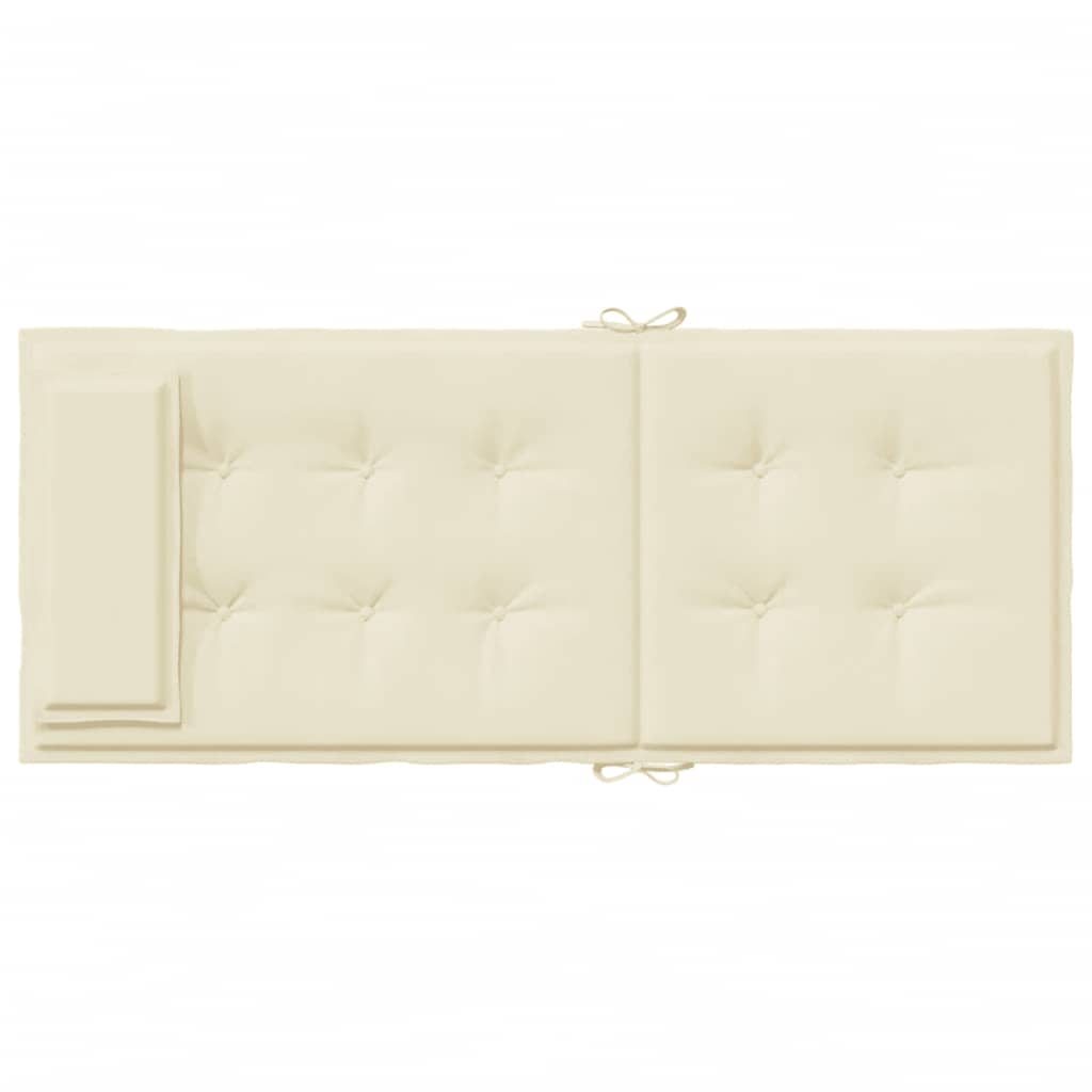 Cuscini per Sedia con Schienale Alto 2 pz Crema Tessuto Oxford | homemem39