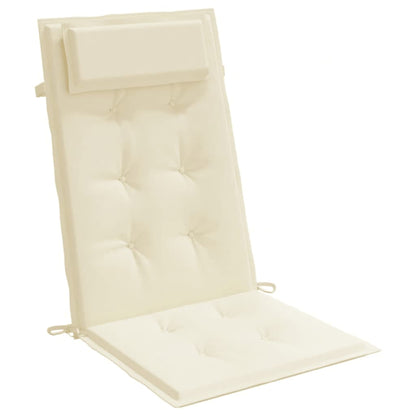 Cuscini per Sedia con Schienale Alto 6 pz Crema Tessuto Oxford - homemem39