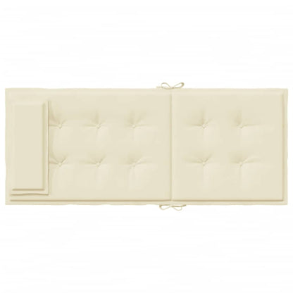 Cuscini per Sedia con Schienale Alto 6 pz Crema Tessuto Oxford - homemem39