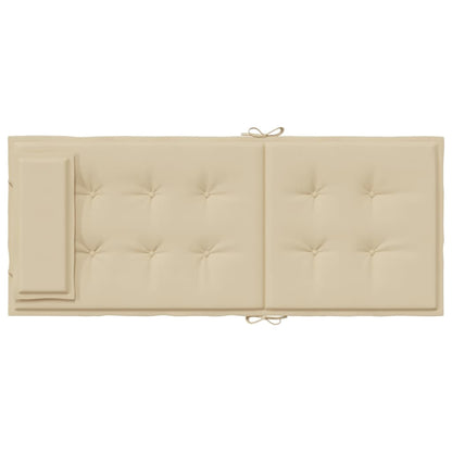 Cuscini per Sedia con Schienale Alto 2 pz Beige Tessuto Oxford - homemem39