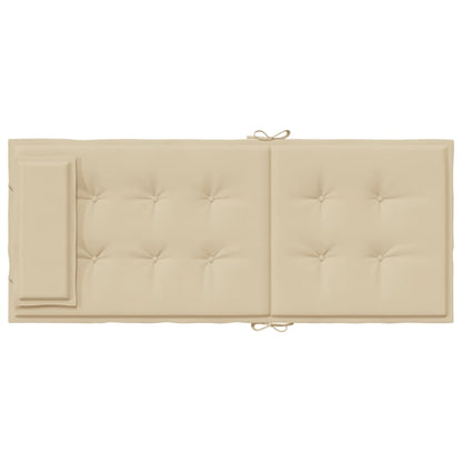 Cuscini per Sedia con Schienale Alto 2 pz Beige Tessuto Oxford - homemem39