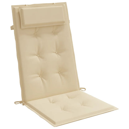 Cuscini per Sedia con Schienale Alto 6 pz Beige Tessuto Oxford - homemem39