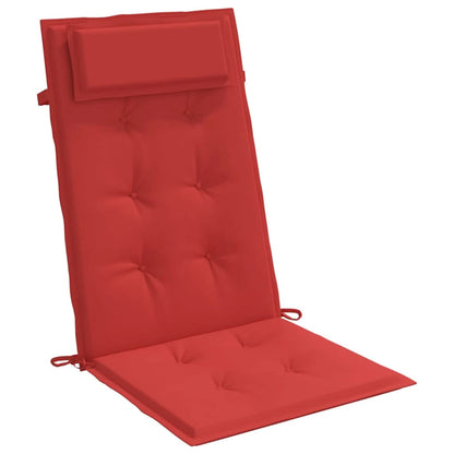 Cuscini per Sedia con Schienale Alto 6 pz Rosso Tessuto Oxford | homemem39