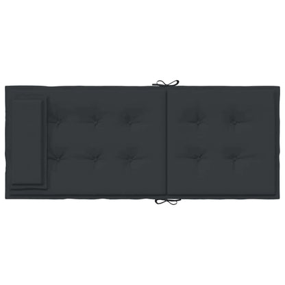 Cuscini per Sedia con Schienale Alto 2pz Nero in Tessuto Oxford | homemem39