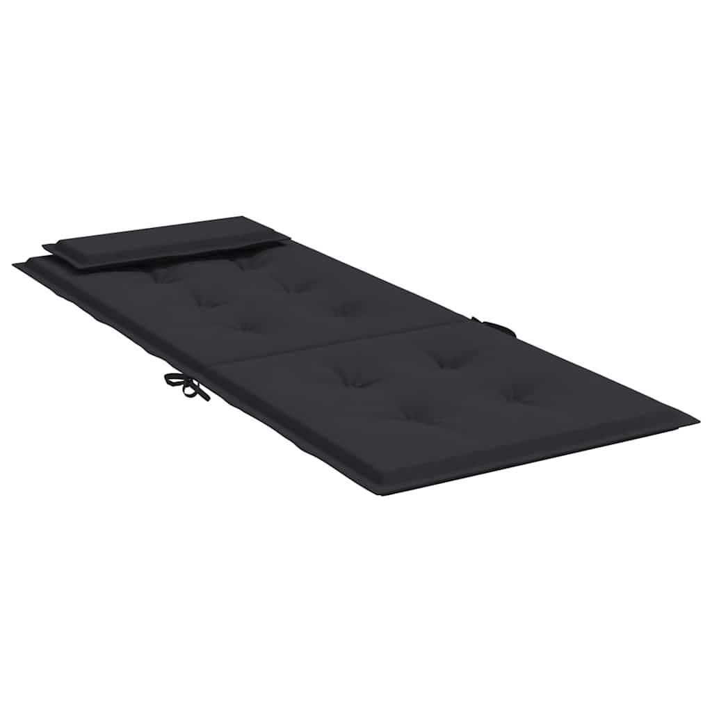 Cuscini per Sedia con Schienale Alto 4pz Nero in Tessuto Oxford | homemem39