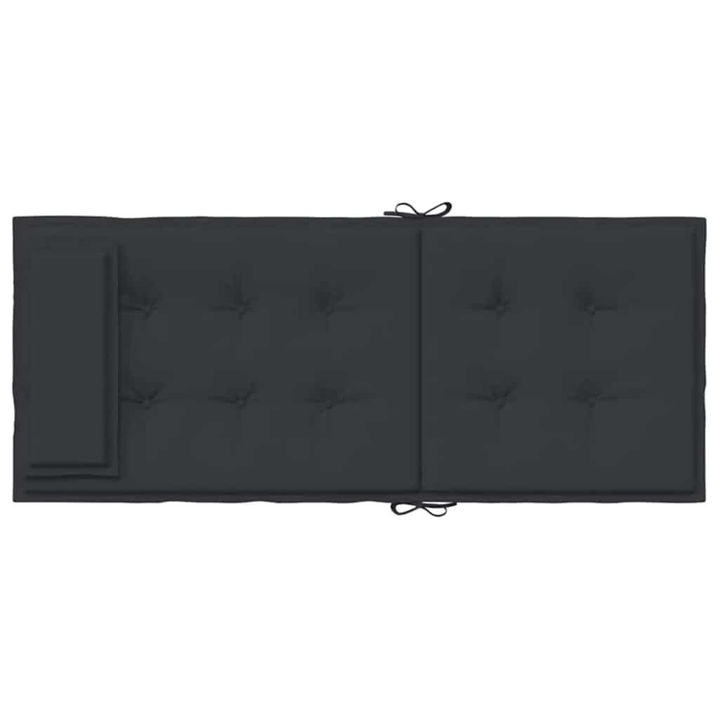 Cuscini per Sedia con Schienale Alto 4pz Nero in Tessuto Oxford | homemem39