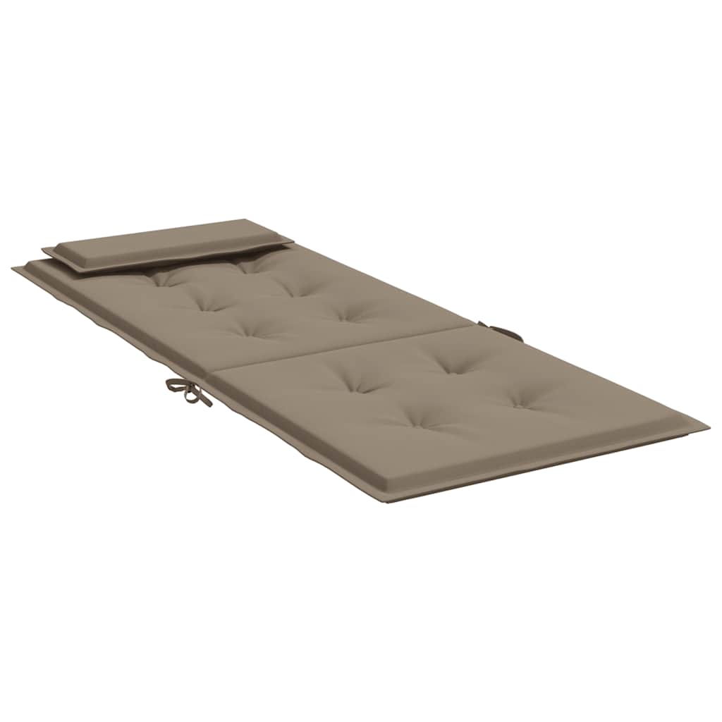 Cuscini per Sedia con Schienale Alto 2pz Tortora Tessuto Oxford | homemem39