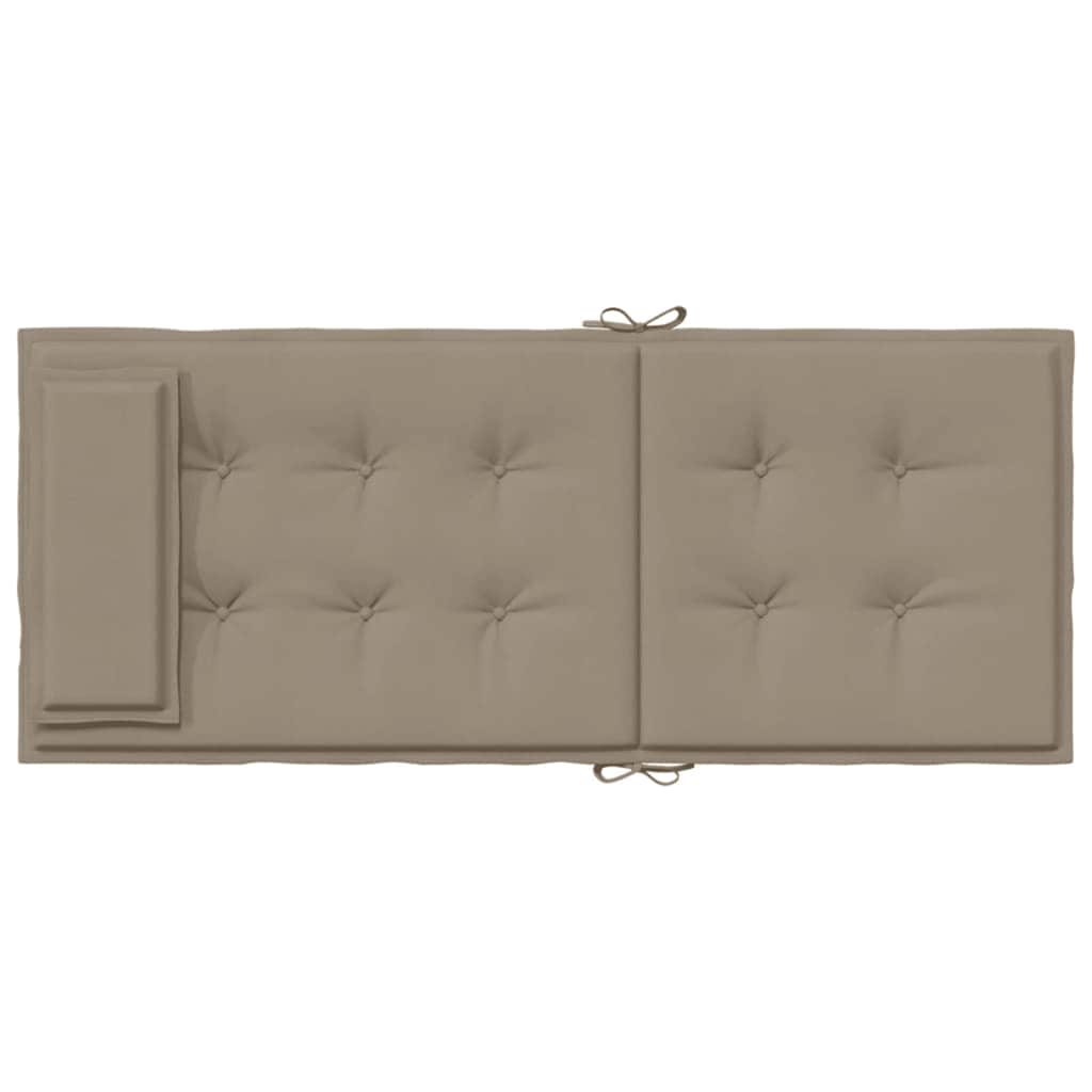 Cuscini per Sedia con Schienale Alto 2pz Tortora Tessuto Oxford | homemem39