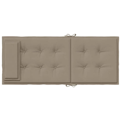 Cuscini per Sedia con Schienale Alto 2pz Tortora Tessuto Oxford | homemem39