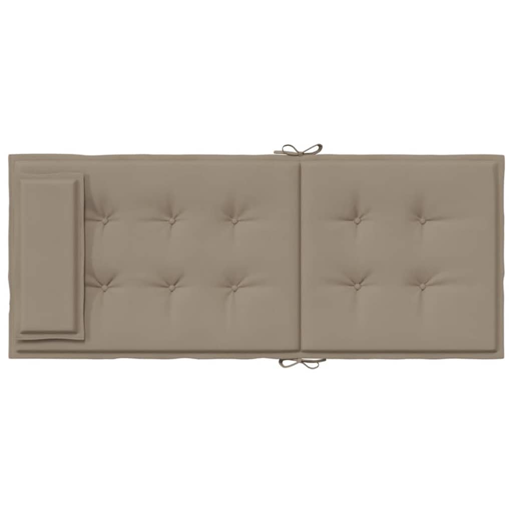 Cuscini per Sedia con Schienale Alto 4pz Tortora Tessuto Oxford | homemem39