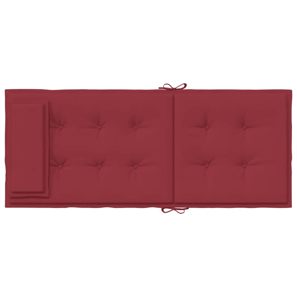 Cuscini Sedia con Schienale Alto 2 pz Rosso Vino Tessuto Oxford | homemem39