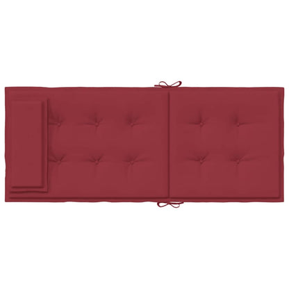 Cuscini Sedia con Schienale Alto 2 pz Rosso Vino Tessuto Oxford | homemem39