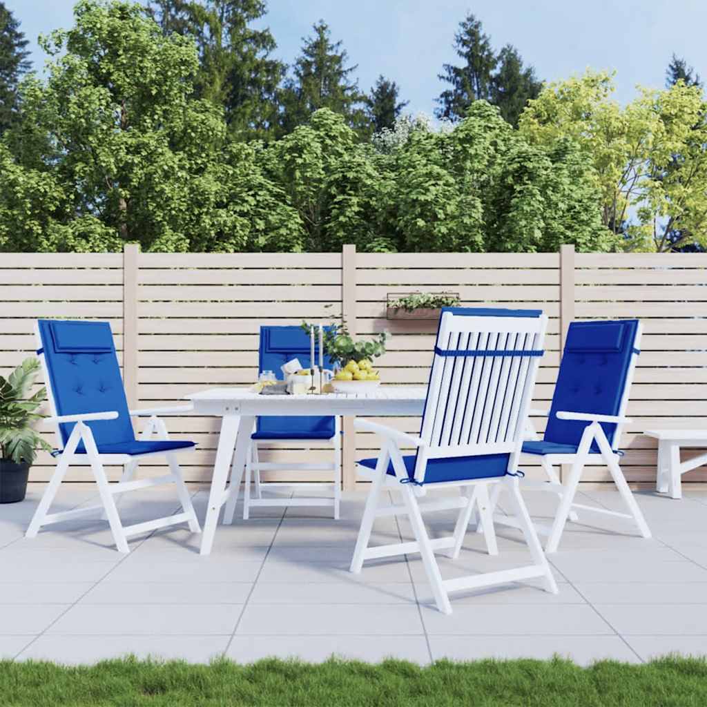 Cuscini Sedia con Schienale Alto 6 pz Blu Reale Tessuto Oxford | homemem39