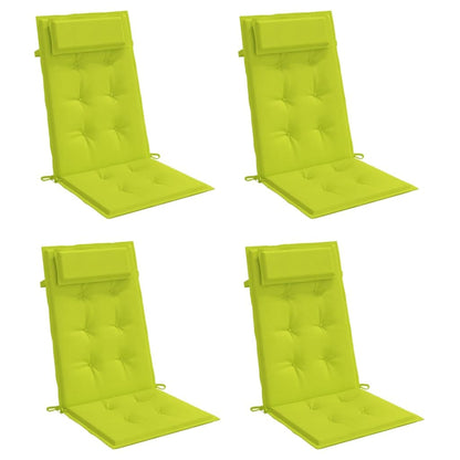 Cuscini Sedia Schienale Alto 4 pz Chiaro Tessuto Oxford