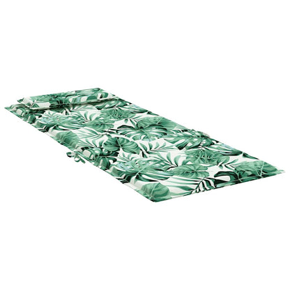 Cuscini Sedia Schienale Alto 4 pz Motivo Foglie Tessuto Oxford | homemem39