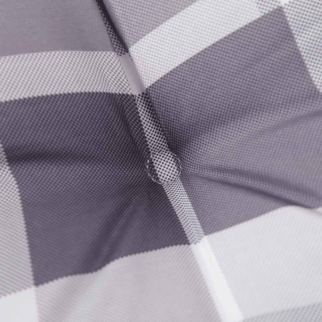 Cuscini Sedia Schienale Alto 4pz a Quadri Grigio Tessuto Oxford | homemem39