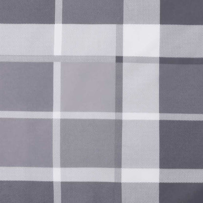 Cuscini Sedia Schienale Alto 4pz a Quadri Grigio Tessuto Oxford | homemem39