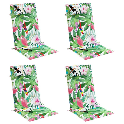 Cuscini per Sedia Schienale Alto 4pz Multicolore Tessuto Oxford | homemem39
