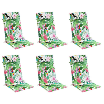 Cuscini per Sedia Schienale Alto 6pz Multicolore Tessuto Oxford | homemem39